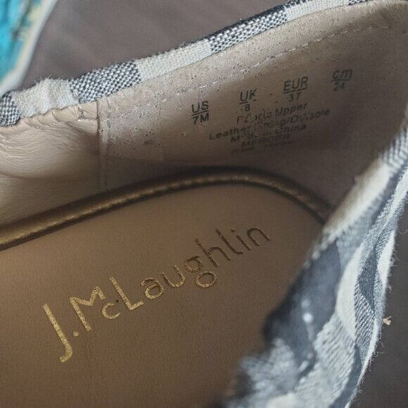 J. Mcglauhlin Black and White Gingham Mercer Flats Size 7 - Picture 7 of 8